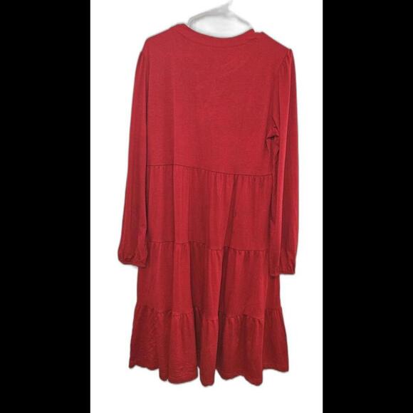 ANRABESS Women's Red Tiered Dress - Size L NWT - Picture 4 of 6